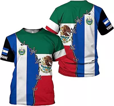 Personalized El Salvador Shirt Custom Camiseta De El Salvador Flag Shirt For Men • $23.98