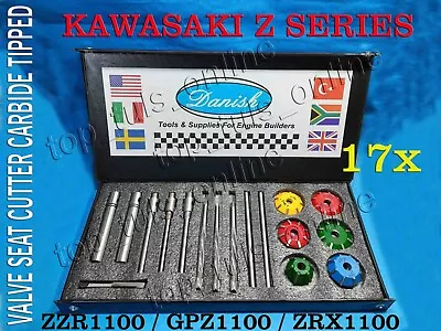 Kawasaki Zzr1100/gpz1100/zrx1100 Valve Seat Cutter Kit Carbide 3 Angles Cut • $238.80