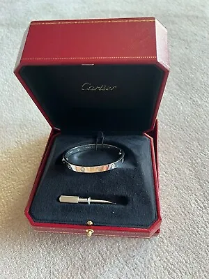 £8000 • Buy Cartier Love Beacelet White Gold With 4 Diamonds 17