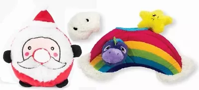 Zippy Paws Donutz Buddies Santa + Outward Hound Hide A Rainbow Squeaky Puzzle • $39.75