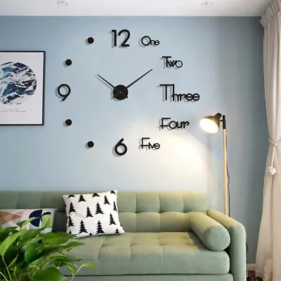 £7.58 • Buy 40CM Wall Clocks Luminous Large Glow In The Dark Silent Home Digital Clock Decor