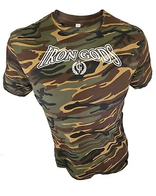 Iron Gods Camo Logo Workout T-Shirt Men's Gym Clothing Shirt Armed Forces Shirt • $24.99