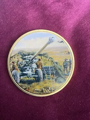 FALKLANDS WAR 45mm 24K GOLD PLATED COLOURED PROOF MEDAL - “RAPIER BATTERIES” • £8.99