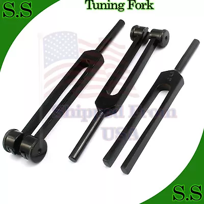 3 Black Tuning Fork For Healing Therapy Medical Surgical Diagnostic Instruments  • $8.90