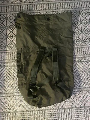 Vintage Top Loading Military Duffle Bag US Army Sack Deployment Pack OD Green • $30