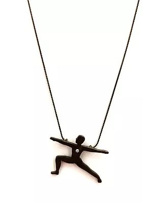 Israel Designer Michal Negrin Swarovski Crystal Pendant Necklace Gymnast Sports • $15