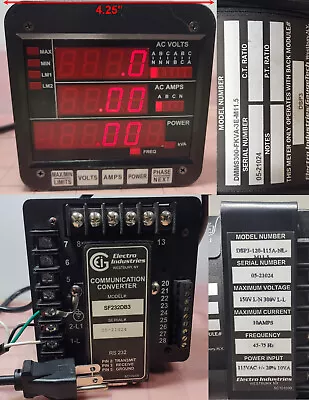 3 Phase Multifunction Power Monitor DMMS300-FKVA-3E-M11.5 • $185