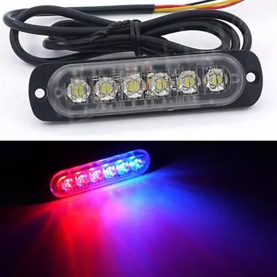 12V/24V Car Truck 6LED Flash Emergency Beacon Hazard Warning Strobe Light R/B • $7.99