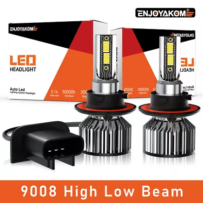 2x H13 9008 LED Headlights Bulbs Kit High Low Beam 6500K Super Bright White • $18.98