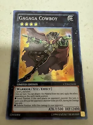 Yugioh Card Gagaga Cowboy CT10-EN010 SUPER RARE - LP • $3