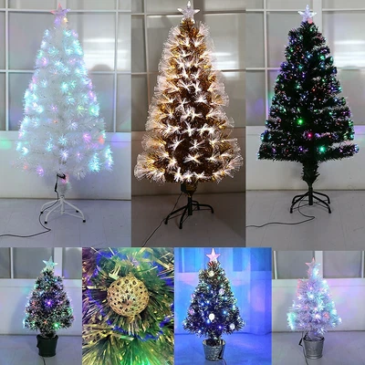 £4.99 • Buy Christmas Tree Xmas Fibre Optic LED 2ft 3ft 4ft 5ft 6ft 7ft 8ft Free Delivery 