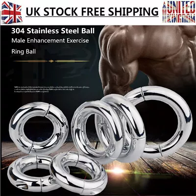 28-50mm Heavy Ball Weights Stretcher Stainless Steel Enhancer Chastity Ring Male • £12.95