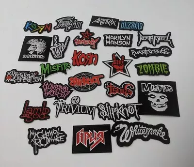 25 Sew Iron On Patch Punk Rock Thrash & Death Metal Patches For Clothing Jacket • $22