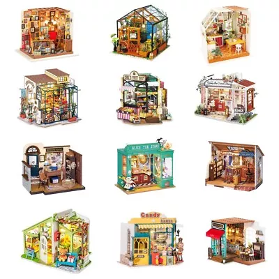 Robotime Rolife Doll House 1:24 DIY 3D Wooden Dollhouse Miniature Kit Xmas Gift • $41.99