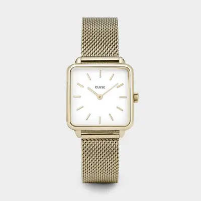 CLUSE La Tetragone Gold Mesh/White CW0101207002 • $169