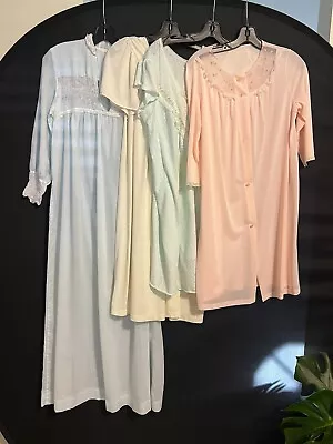 Lot Of 4 Vintage Recycled Nightgowns Lorraine Barbizon Bundle Defect • $18