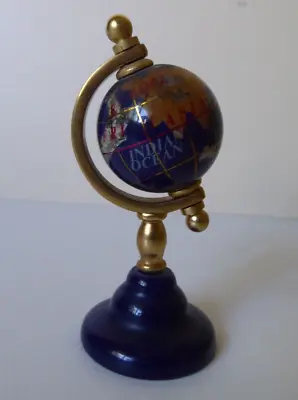 Vintage Miniature Lapis Globe Souvenir Not Realistic • $14.93