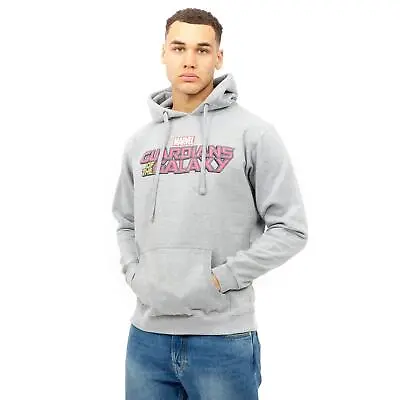 Marvel Mens Hoodie Guardians Of The Galaxy Text Logo S-2XL Official • £24.99