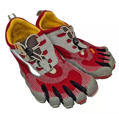 Vibram Fivefingers Bikila LS Red Grey Black Women's Size 8-8.5 US EU 40 Swim Run • $37.03