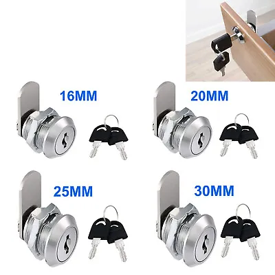 Cam Lock Locker Furniture Lock Post Mail Box Lock Camlock Cabinet Drawer Keys • £3.61