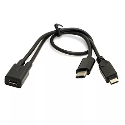 Micro USB Female To USB-C C USB 3.1 & Micro USB Male Splitter Extension Charg... • $12.13