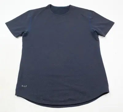 BYLT Shirt Mens Large Navy Blue Polka-Dot Drop Cut Lux Short Sleeve Crew Neck • $17.97