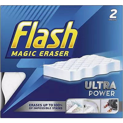 Flash Magic Eraser Ultra Power Sponge Removes Tough Stains Marks And Scuffs • £69.89