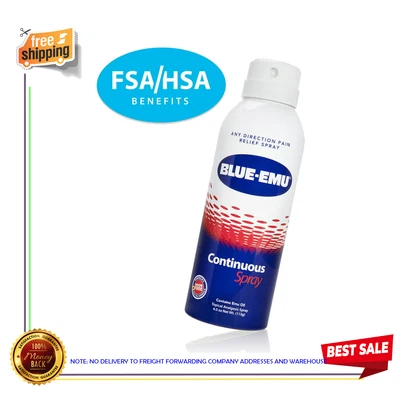 $13.78 • Buy Blue-Emu Continuous Pain Relief Spray, OTC Back, Muscle & Joint Pain Relief, 4oz
