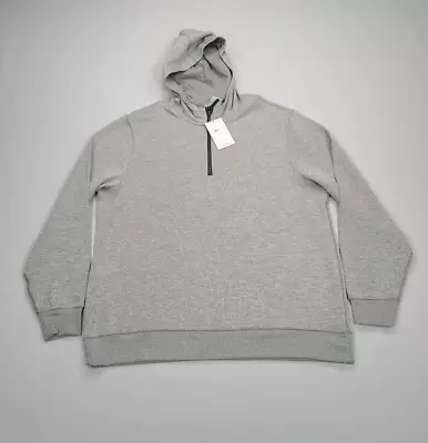 Nike Sweater Adult Extra Large Gray Hoodie Fleece Golf Dri-Fit Zip Pullover Mens • $47.49