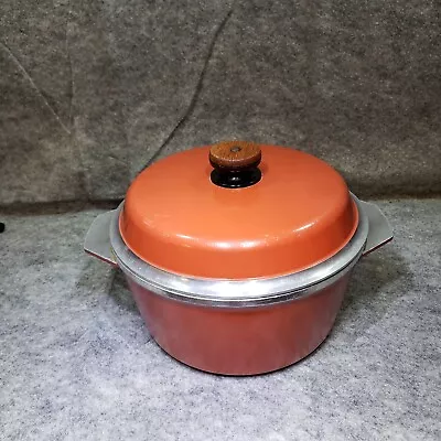 $59.99 • Buy *Flaw Vintage Kitchen Fair KF Stock Pot Cast Aluminum Dutch Oven 12 Inch Red