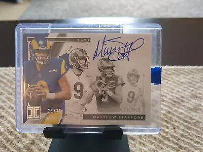 Matthew Stafford 2021 Impeccable Canvas Creations Auto 25/25 LA Rams 🔥 • $550