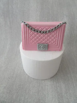 Edible Handmade Fondant Handbag Cake Topper Sugar Decoration (Pastel Pink) • £17.99