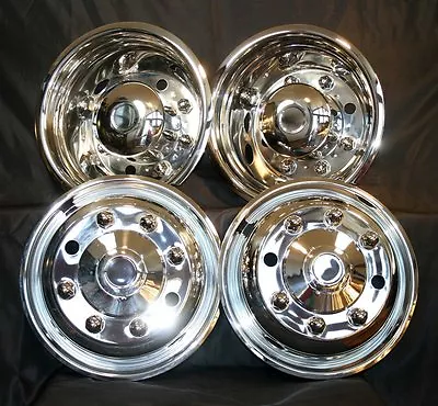 FORD F-650 19.5 INCH 8 Lug STAINLESS WHEEL SIMULATORS WHEEL COVERS 2004-2025 • $359.99