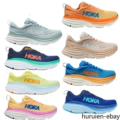 Women Hoka One One Bondi 8 Sneakers Athletic Running Shoes Trainers Gym~ New • $69