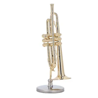 Miniature Trumpet Brass Romantic Vibes Mini Trumpet Model With Stand Case WPD • $16.96
