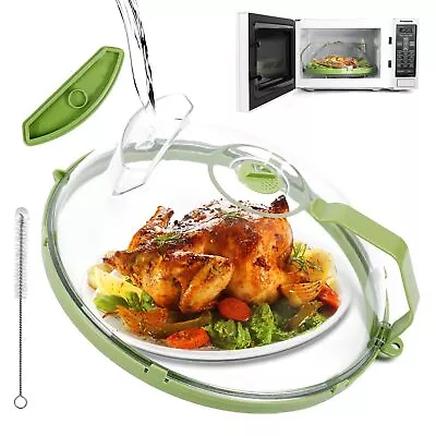 Microwave Splatter Cover 12 Inch Clear Microwave Cover With Water Steamer H... • $41.39