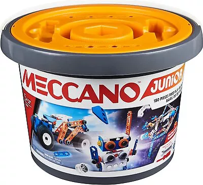 Meccano Junior 150-Piece Bucket STEAM Model Building Kit For Open-Ended Play F • $171.78