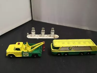 B127-matchbox Lesney 'bp' Garage Pumpswreck Truck And Autotanker • $11.35