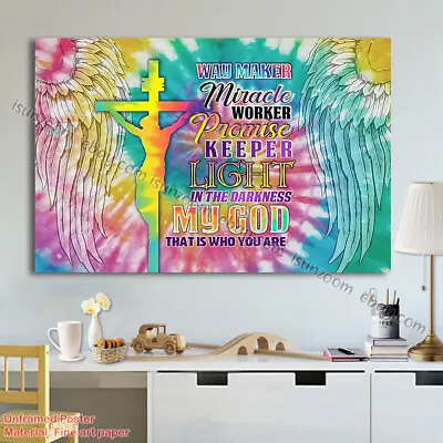 God Jesus Christ Way Maker Miracle Worker Paper Poster No Frame Wall Art Decor • $14.50