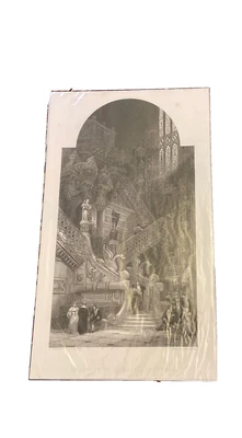 £20 • Buy Interior Of Burgos Cathedral Engraving Challis 1849 David Roberts