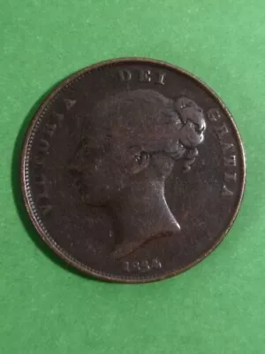 1854 Victoria Penny Coin #968c • £14