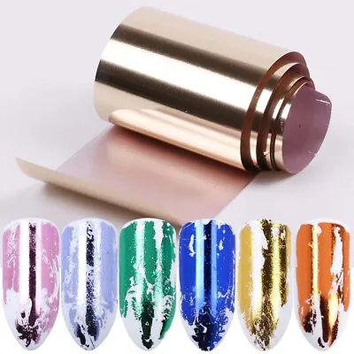 10Pcs Colorful Nail Art Transfer Foil Sticker Transfer Manicure DIY Women Beauty • $2.35