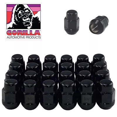 24pc Gorilla Black Lug Nuts 1/2  - 20 Thread Bulge Acorn Seat 1/2 91188BC • $31.85