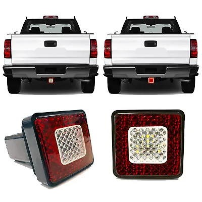 Universal LED Tow Hitch Driving & Brake Lamp Reverse Light Fits 2  For Truck SUV • $22.99