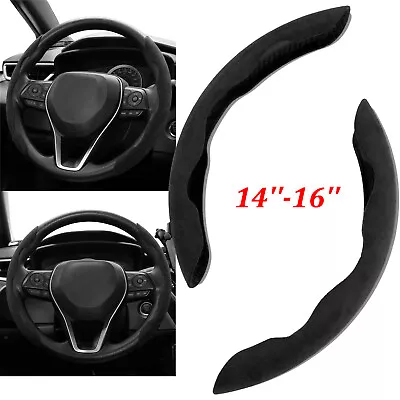 2PCS Car Auto Steering Wheel Cover Booster Black Suede Anti-slip Universal. • $11.39