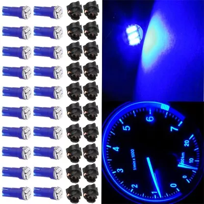 20x T5 Twist Socket Blue Instrument Panel 3SMD 3014 LED Light Bulbs 58 74 2721 • $10.14