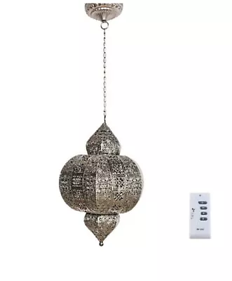 River Of Goods Moroccan Hanging Pendant Light With Remote  • $110