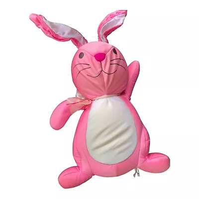 Brentwood Moshi PINK Bunny Rabbit Plush Microbead 18  Stretchy Squish White VHTF • $38