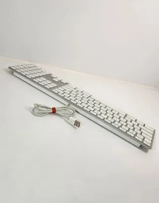 Apple A1243 Extended Wired Numeric Keyboard USB IMac Silver White Mac • $29.95