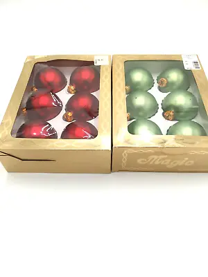 2 Boxes Vintage Christmas Glass Ornaments The Magic Of Silvestri Made In USA • $13